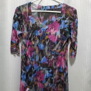 NALLY & MILLY floral vibrant colored blouse